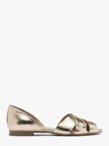 Platynowe sandały peep toe