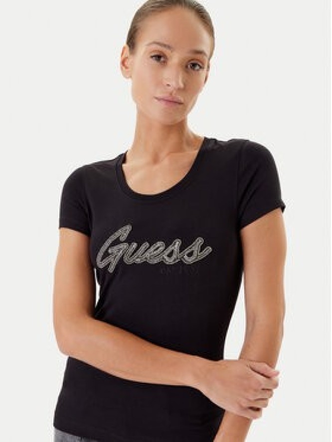 Guess T-Shirt W5YI16 J1314 Czarny Regular Fit