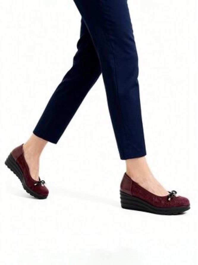 Go Soft Baleriny CEO-WI16-3243-02 Bordowy