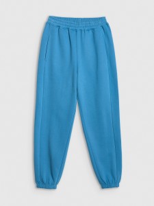 4F Spodnie dresowe joggery damskie - niebieskie XL