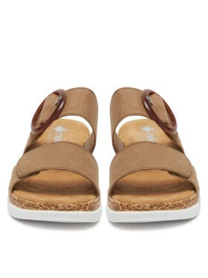 Rieker Klapki V2392-62 Beżowy