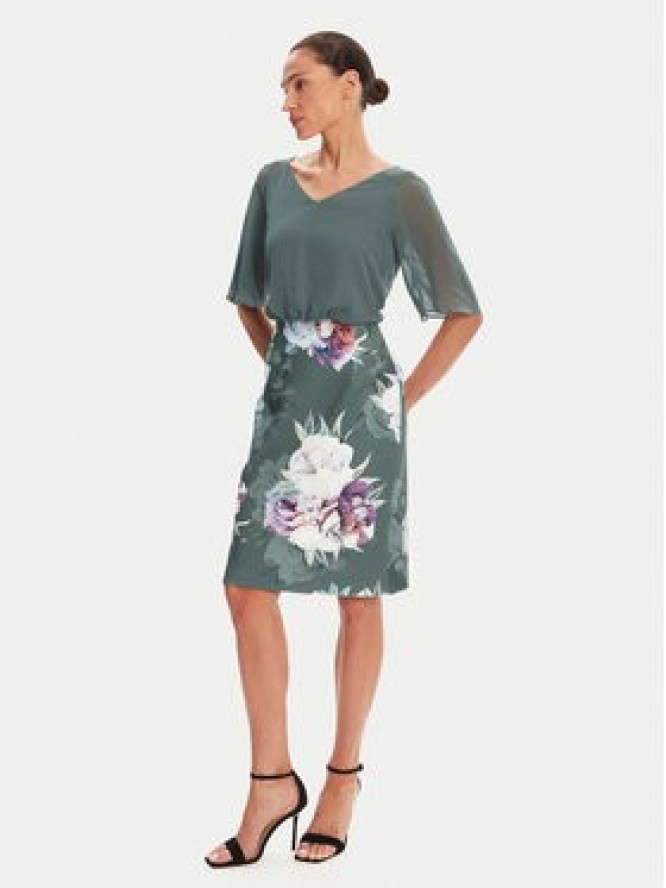 Swing Sukienka koktajlowa 5AE28900 Zielony Slim Fit