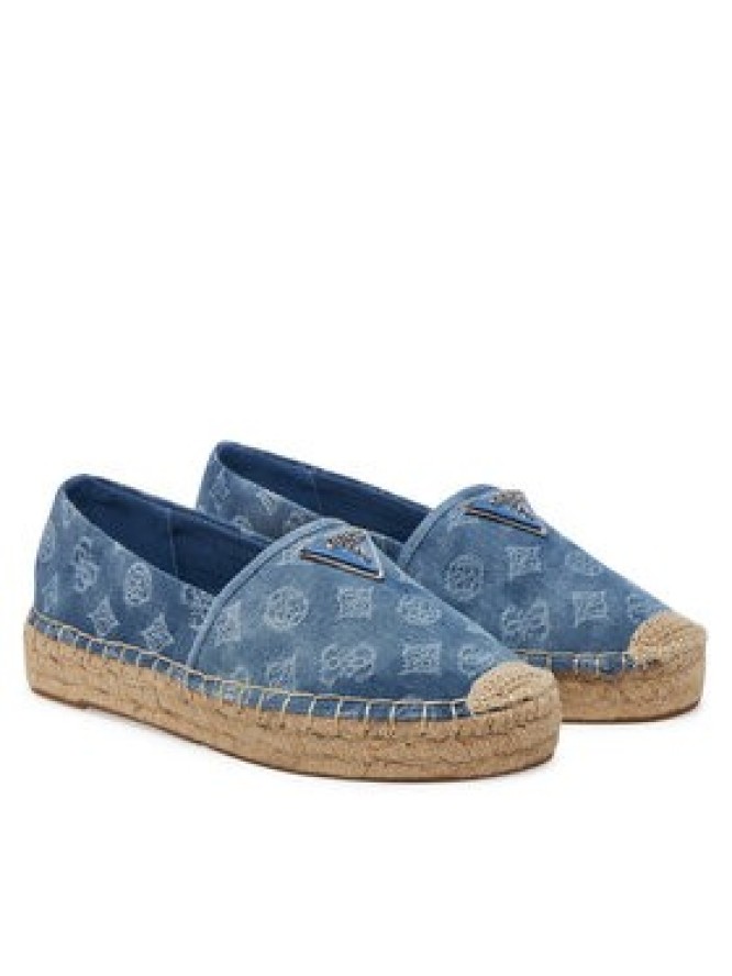 Guess Espadryle FLJDNN DEN14 Niebieski