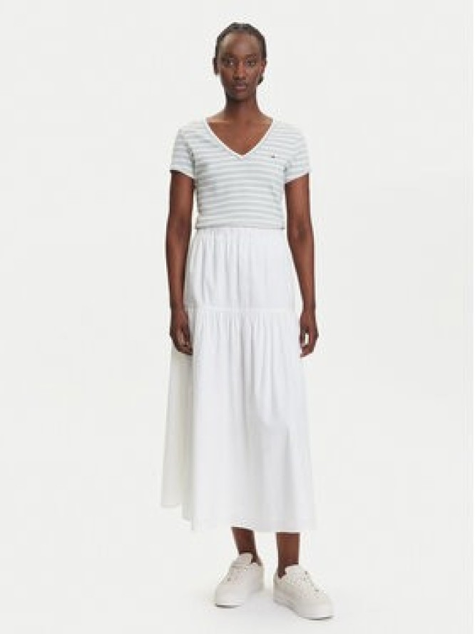 Tommy Jeans T-Shirt Essential DW0DW17385 Zielony Slim Fit