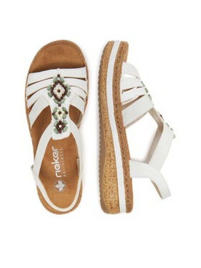 Rieker Sandały V0920-80 Biały