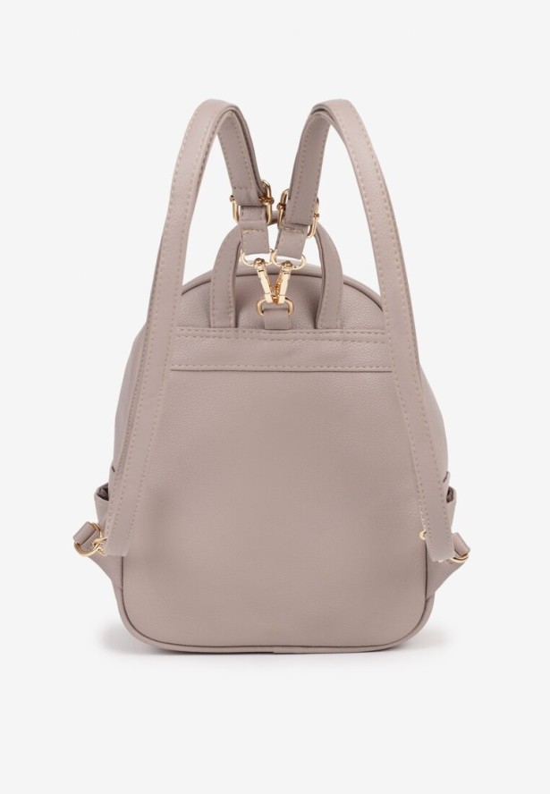 Szary Plecak z Odpinanymi Szelkami i Dodatkowymi Kieszonkami Milinia