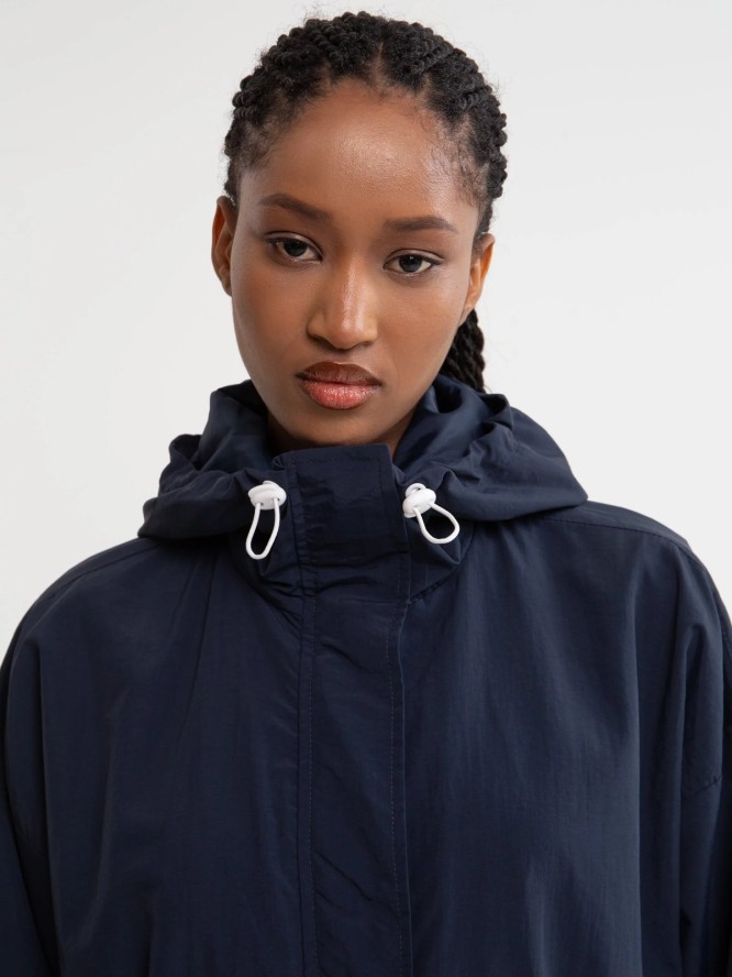 Kurtka parka damska z kapturem granatowa Nebula 403