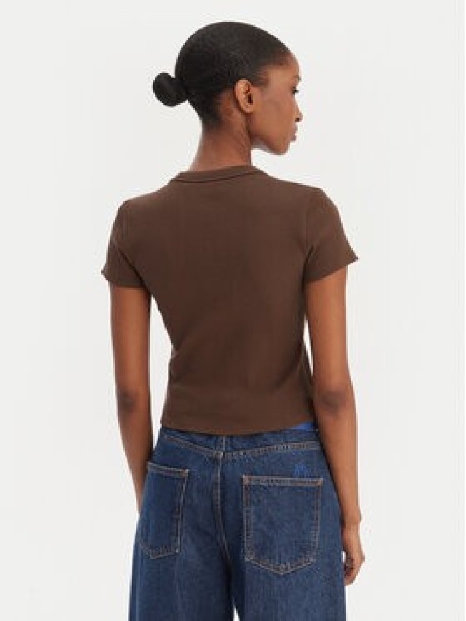 HUGO T-Shirt Baby 50510749 Brązowy Slim Fit