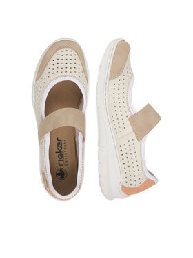 Rieker Półbuty CEO-L32B5-81 Kremowy