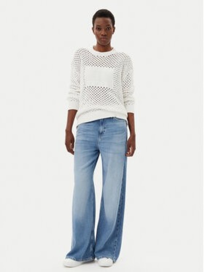 Tommy Jeans Sweter DW0DW20262 Écru Relaxed Fit