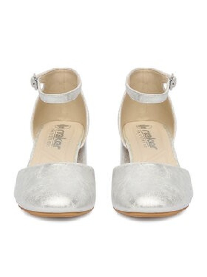 Rieker Czółenka 44762-90 Srebrny