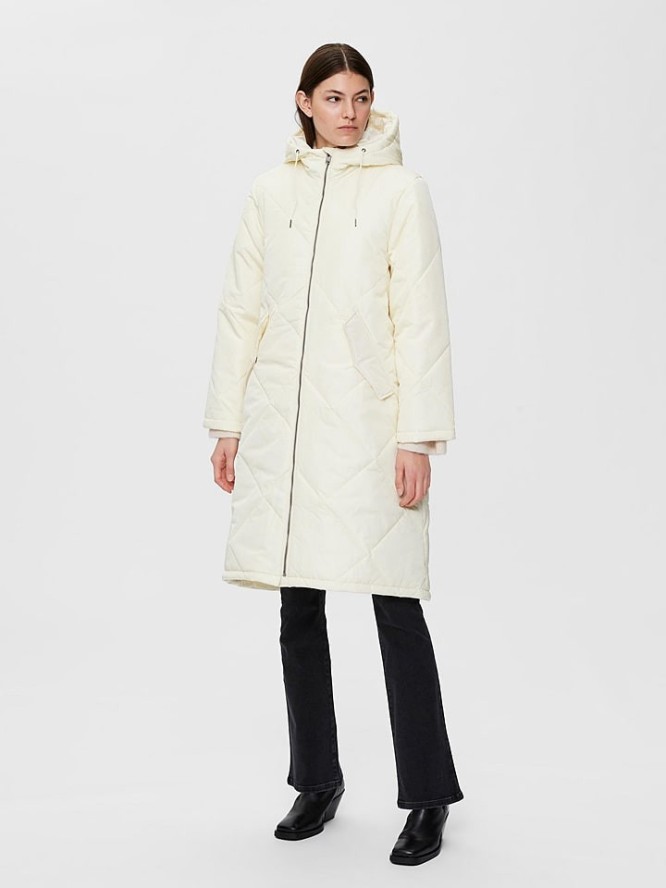 SELECTED FEMME Kurtka zimowa "Maran" w kolorze białym rozmiar: 34