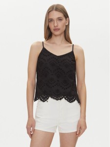 Pieces Top Vilde 17156563 Czarny Regular Fit