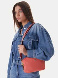 Tommy Hilfiger Torebka Popette Camera Bag AW0AW17704 Koralowy