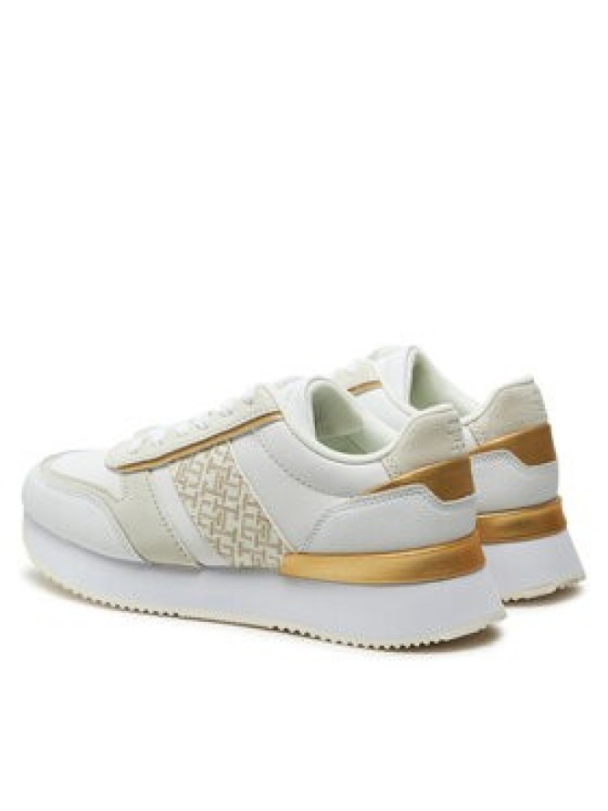 Tommy Hilfiger Sneakersy Lux Monogram Runner FW0FW08387 Biały