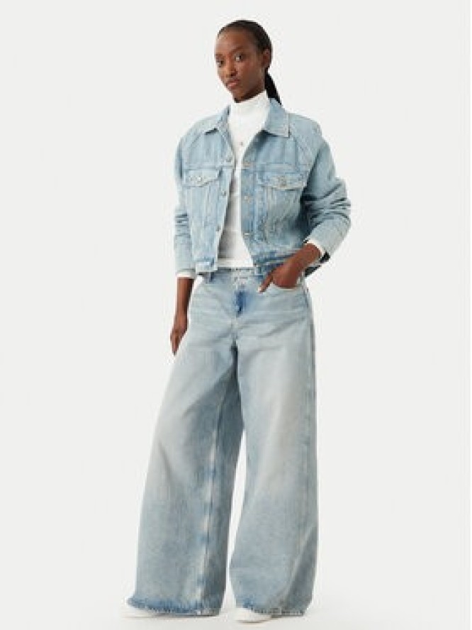 Calvin Klein Jeans Kurtka jeansowa LV047G726G Niebieski jasny Boxy Fit