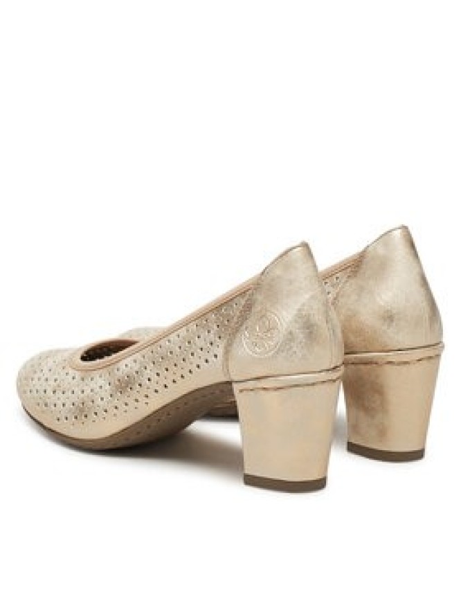 Rieker Czółenka 41057-60 Złoty