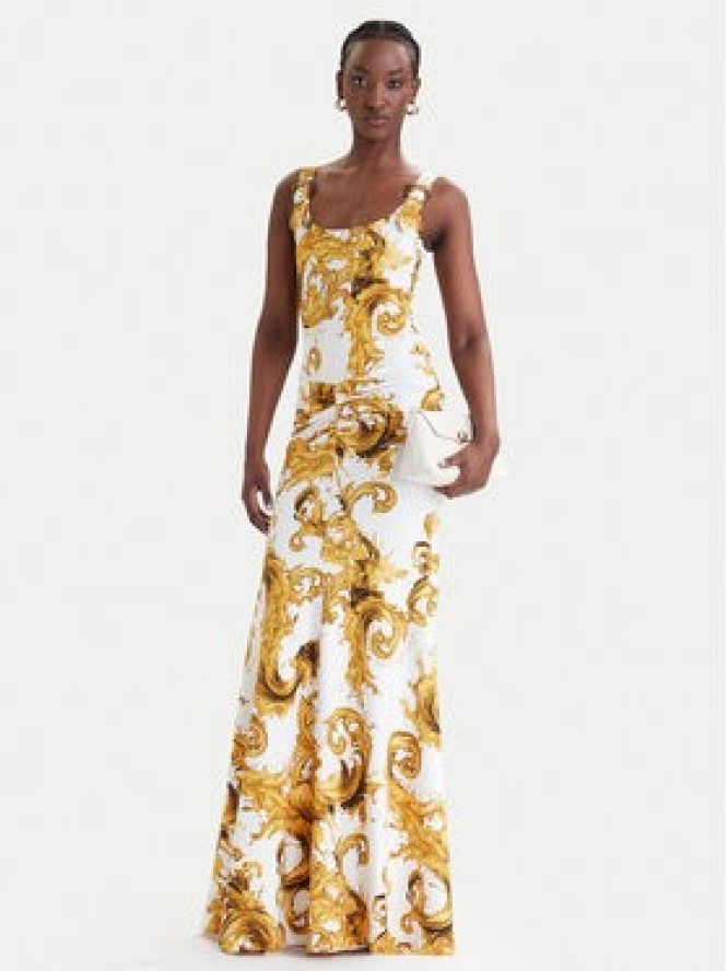 Versace Jeans Couture Sukienka codzienna 80HAO970 JS550 Biały Slim Fit