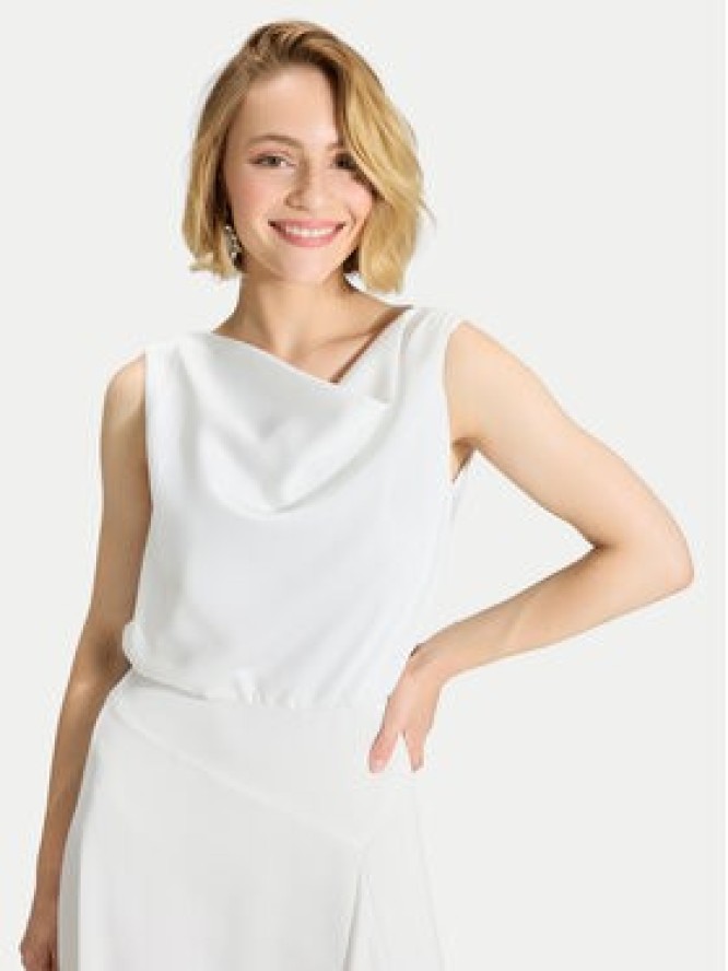 Swing Sukienka koktajlowa 5AJ16500 Biały Regular Fit