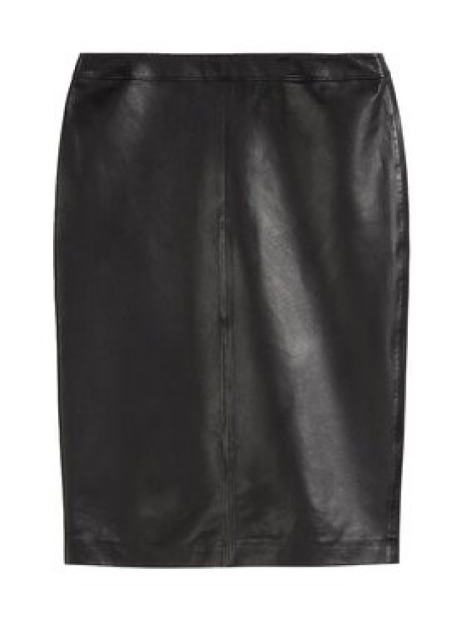 Marc O'Polo Spódnica skórzana 506 7035 77011 Czarny Regular Fit