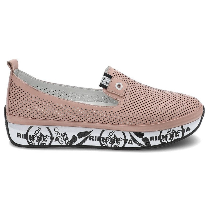 Różowe Półbuty Ravini Modne Buty Damskie