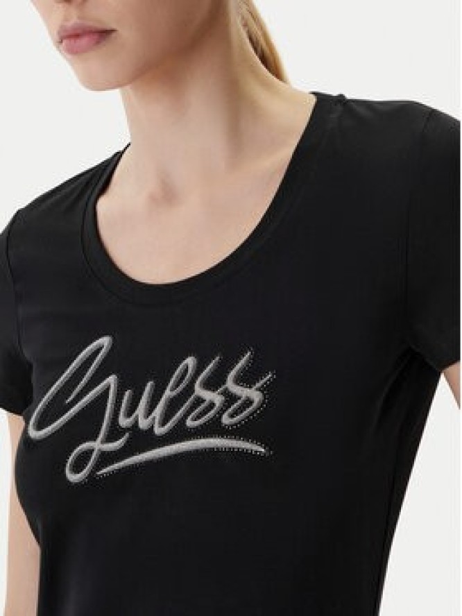 Guess T-Shirt W6RI24 J1314 Czarny Regular Fit