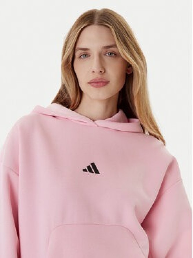 adidas Bluza Future Icons 3-Stripes JE0183 Różowy Loose Fit
