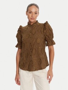 Bruuns Bazaar Bluzka Canterbury Caro BBW4507 Brązowy Regular Fit