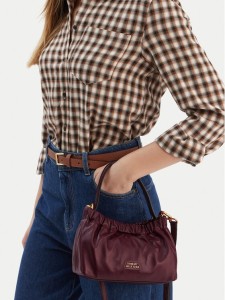 Tommy Hilfiger Torebka Soft Leather Mini Crossover AW0AW18306 Bordowy