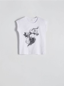 T-shirt z nadrukiem - biały