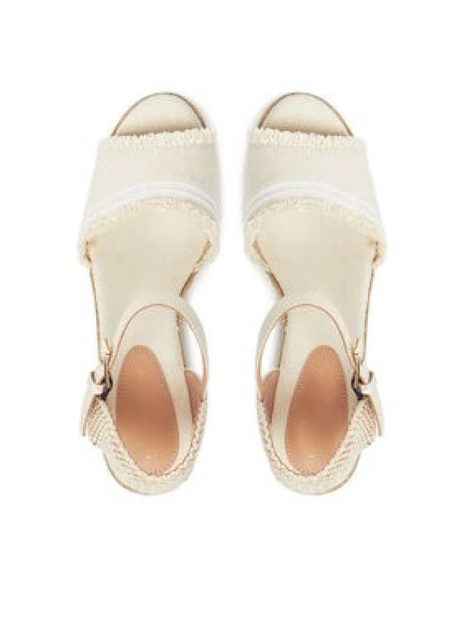 Tommy Hilfiger Espadryle Fringe Canvas Medium Wedge FW0FW08879 Beżowy