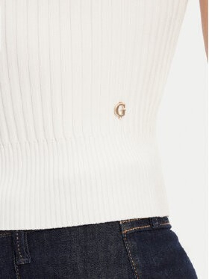 Guess Sweter W5YR04 Z0040 Biały Regular Fit