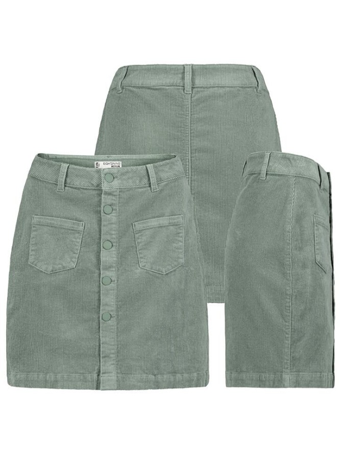 Eight2Nine Spódnica sztruksowa w kolorze zielonym rozmiar: M