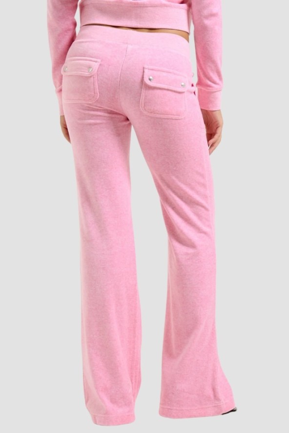 JUICY COUTURE Różowe damskie spodnie dresowe Layla Low Rise Pocket, Rozmiar M
