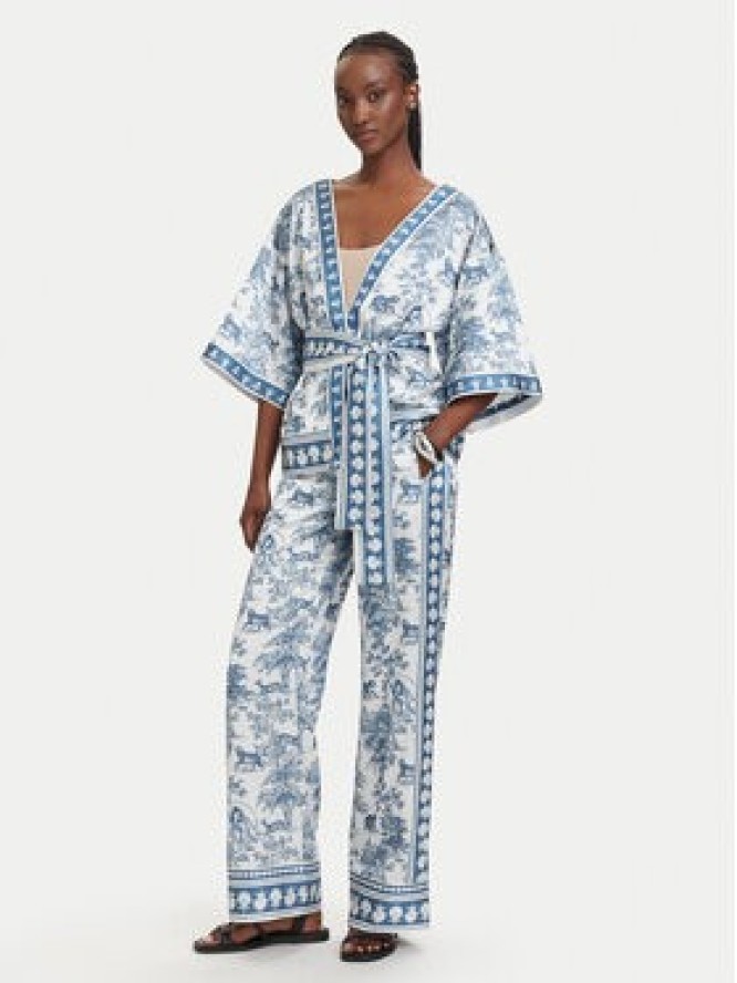 Fracomina Spodnie palazzo FS26SV3015W459K5 Niebieski jasny Flare Fit