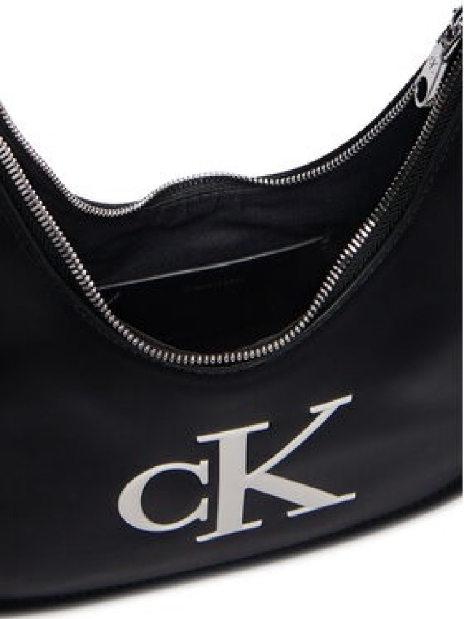 Calvin Klein Torebka Bold Ck Small Crescent LV04F3561G Czarny