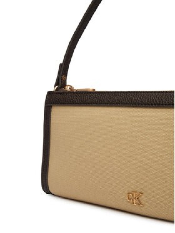 Calvin Klein Torebka Ck Canvas Convertible Pouch LV04F1126G Beżowy