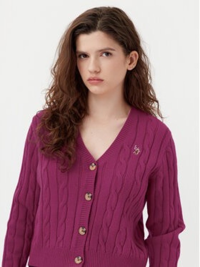 U.S. Polo Assn. Kardigan WUP1238 Różowy Regular Fit