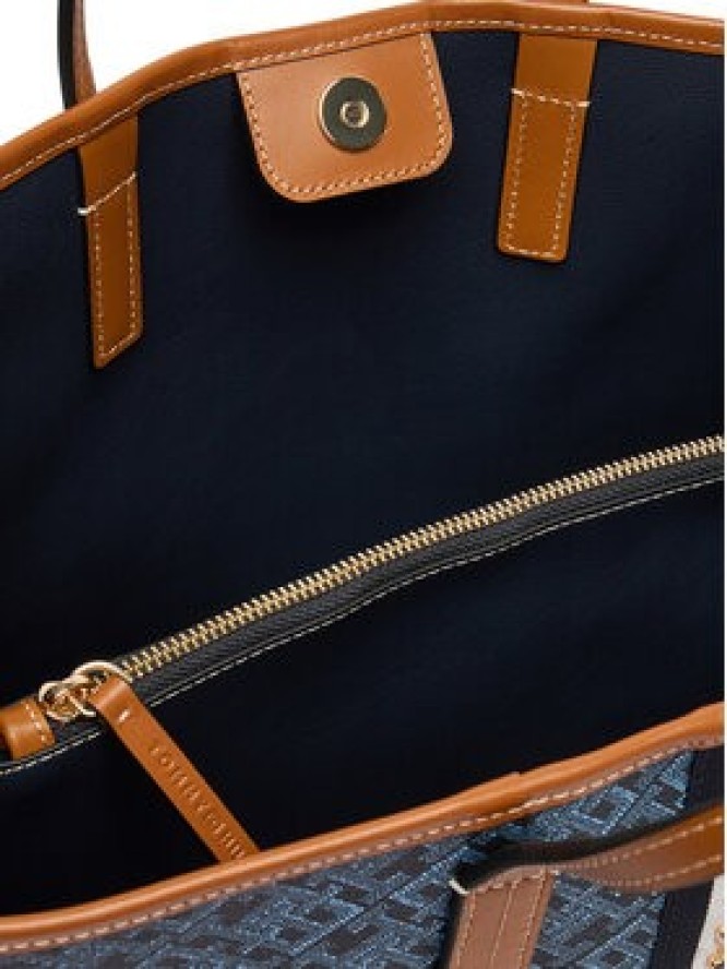 Tommy Hilfiger Torebka Th Monoplay Satchel Corp AW0AW19516 Granatowy