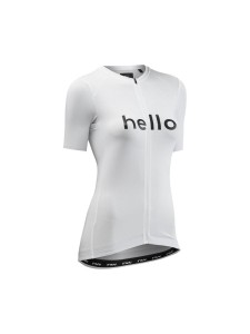 Koszulka rowerowa NORTHWAVE Blade Hello Goodbye Woman Jersey S/s biała