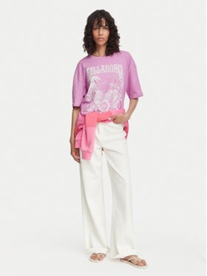 Billabong T-Shirt Sweet Ride EBJZT00408 Różowy Oversize