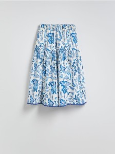 Wzorzysta spódnica midi - wielobarwny