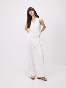 Szerokie spodnie - biały