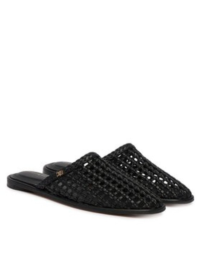 Tommy Hilfiger Klapki Hilfiger Leather Mix Flat Mule FW0FW09280 Czarny