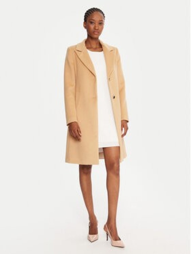 Rinascimento Płaszcz przejściowy CFC0126117003 Beżowy Regular Fit