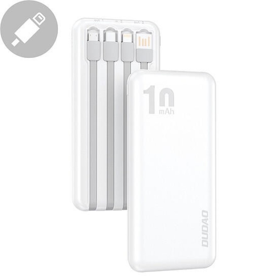 Powerbank Dudao k6pro 10000mah z kablami