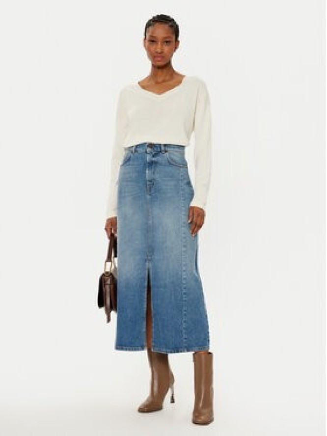 Weekend Max Mara Spódnica jeansowa Gesso 2515101061 Niebieski Regular Fit