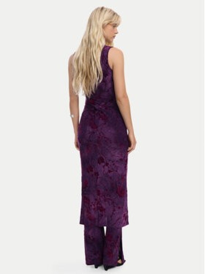 Desigual Sukienka koktajlowa Alina 25WWVK33 Fioletowy Slim Fit