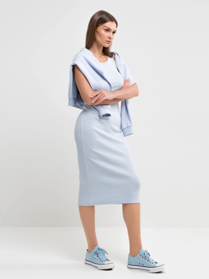 Sukienka damska midi niebieska Maxinassara 400
