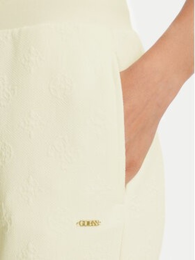 Guess Spodnie dresowe V5YB06 KBSL2 Écru Regular Fit